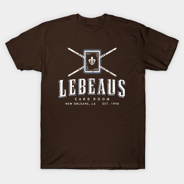 Lebeau's Card Room - New Orleans, LA - Distressed T-Shirt by philroy